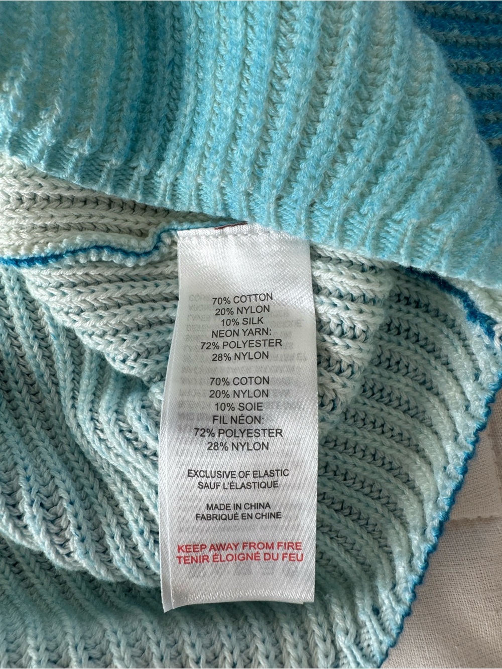 NWT WISPR Ombre Blue Ribbed Knit Sweater - Picture 4 of 8